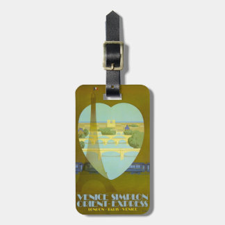 ヴィンテージのパリオリエント急行旅行ポスターラベル ラゲッジタグ