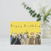 ヴィンテージのパリジャン アールデコ、ジョージ・バルビエの誕生日 ポストカード (スタンド正面)