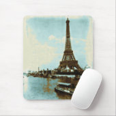 ヴィンテージのパリ水色 マウスパッド (マウス)