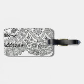 ヴィンテージのパリ水色 ラゲッジタグ (裏面横)