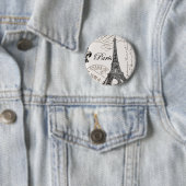 ヴィンテージのパリ…ボタンピン 缶バッジ (インサイチュ)