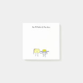 ヴィンテージのパンとバターカスタムスクリプトステッカー ポストイット (正面)