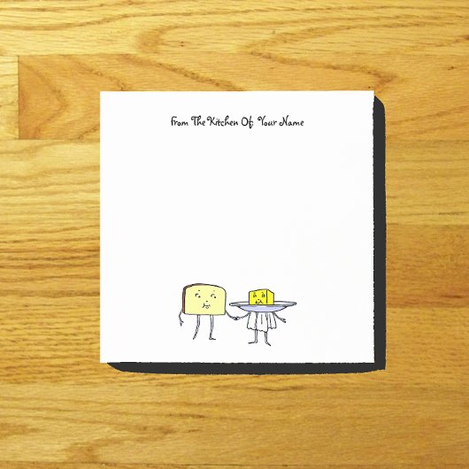 ヴィンテージのパンとバターカスタムスクリプトステッカー ポストイット