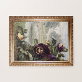 ヴィンテージのパンジーとシ素朴ーン ジグソーパズル (横)