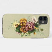 ヴィンテージのパンジーの花束 Case-Mate iPhoneケース (裏面(横))