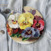 ヴィンテージのパンジーボタン 缶バッジ (インサイチュ)