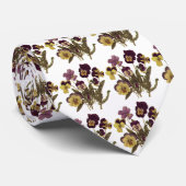 ヴィンテージのパンジー開花、庭園の花 ネクタイ (ロール)