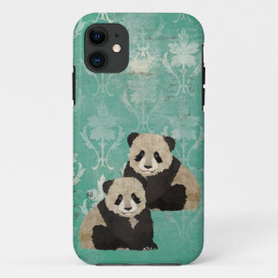 ヴィンテージのパンダくまのiPhoneの場合 iPhone 11 ケース