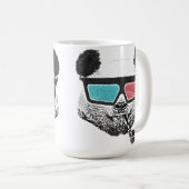 ヴィンテージのパンダの3Dガラス コーヒーマグカップ (正面右)