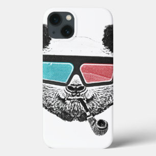 ヴィンテージのパンダの3Dガラス iPhone 13ケース