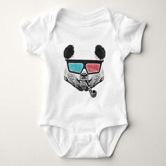 ヴィンテージのパンダの3Dガラス Tシャツ (正面)