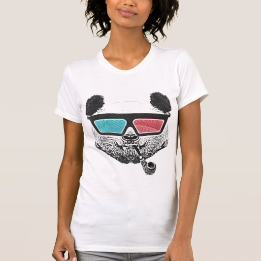 ヴィンテージのパンダの3Dガラス Tシャツ (正面)