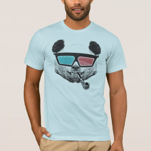 ヴィンテージのパンダの3Dガラス Tシャツ
