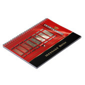 ヴィンテージのパーソナライズなイギリスの赤い電話ボックス ノートブック (左側)