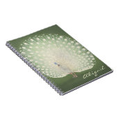 ヴィンテージのパーソナライズな日本のなファインアート|の孔雀 ノートブック (右側)