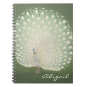 ヴィンテージのパーソナライズな日本のなファインアート|の孔雀 ノートブック (正面)