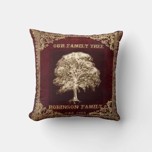 ヴィンテージのパーソナライズな旧式な一見記念日 クッション (正面)