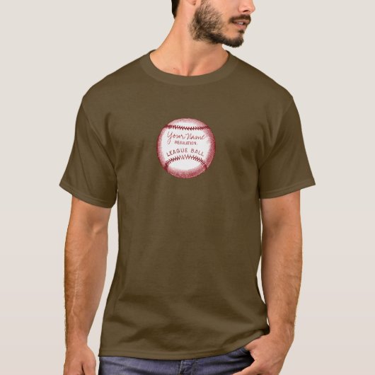 ヴィンテージのパーソナライズな野球 Tシャツ (正面)