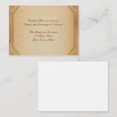 ヴィンテージのパーチメントスクロール受付 エンクロージャーカード (正面/裏面)