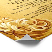 ヴィンテージのパーチメント紙に書かれた「望ましいもの（Desiderata）」 ポスター (角)