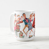 ヴィンテージのパーティーのイラストレーションのマグ コーヒーマグカップ (正面左)