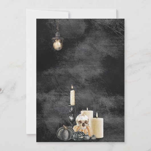 ヴィンテージのパーティーハローウィンパーティ 招待状 (裏面)