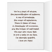 ヴィンテージのパ最高のパ引用文写真カード (内側(左))