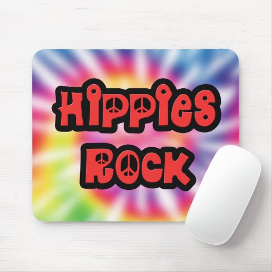 ヴィンテージのヒッピーの石の絞り染めのマウスパッド マウスパッド (マウス)