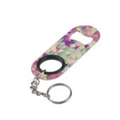 ヴィンテージのヒップスターの幾何学的なパターン キーホルダー栓抜き (裏面アングル)