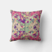 ヴィンテージのヒップスターの幾何学的なパターン クッション (裏面)