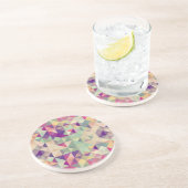 ヴィンテージのヒップスターの幾何学的なパターン コースター (側面)