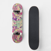 ヴィンテージのヒップスターの幾何学的なパターン スケートボード (正面)