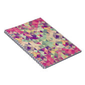 ヴィンテージのヒップスターの幾何学的なパターン ノートブック (右側)