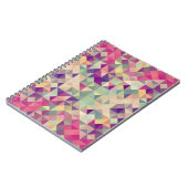 ヴィンテージのヒップスターの幾何学的なパターン ノートブック (左側)