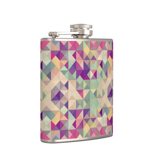 ヴィンテージのヒップスターの幾何学的なパターン フラスク (右)