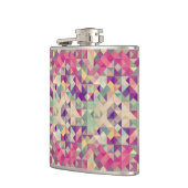 ヴィンテージのヒップスターの幾何学的なパターン フラスク (左)