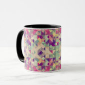 ヴィンテージのヒップスターの幾何学的なパターン マグカップ (正面左)