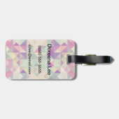 ヴィンテージのヒップスターの幾何学的なパターン ラゲッジタグ (裏面横)