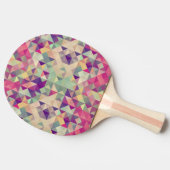 ヴィンテージのヒップスターの幾何学的なパターン 卓球ラケット (横)