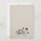 ヴィンテージのヒップスターの自転車の結婚式招待状 招待状 (裏面)