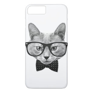 ヴィンテージのヒップスター猫 iPhone 8 PLUS/7 PLUSケース
