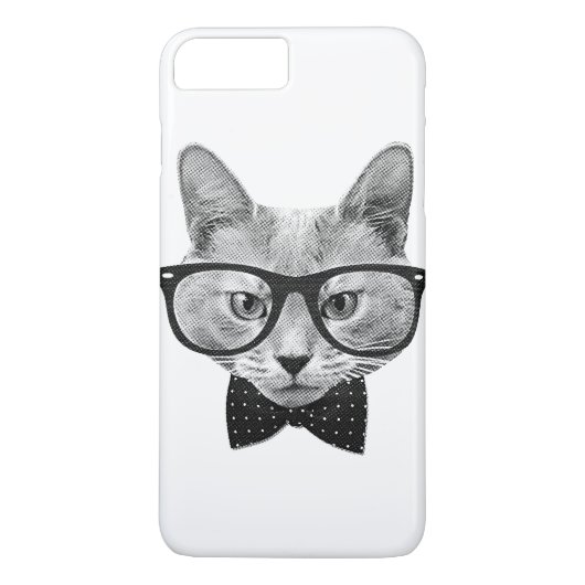 ヴィンテージのヒップスター猫 Case-Mate iPhoneケース (裏面)