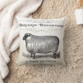 ヴィンテージのヒツジの枕 クッション (ブランケット)