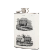 ヴィンテージのヒツジの雌ヒツジの家畜のレトロの雌ヒツジ フラスク (左)