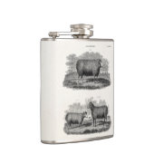 ヴィンテージのヒツジの雌ヒツジの家畜のレトロの雌ヒツジ フラスク (右)