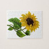 ヴィンテージのヒマワリのカスタムなギフト項目 ジグソーパズル (横)