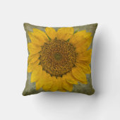 ヴィンテージのヒマワリの枕 クッション (裏面)