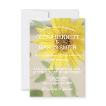 ヴィンテージのヒマワリの織り目加工の結婚式の招待状