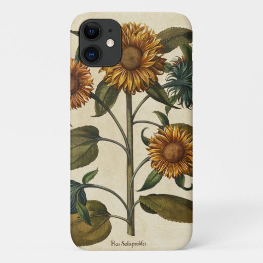 ヴィンテージのヒマワリの花のプリント Case-Mate iPhoneケース (裏面)