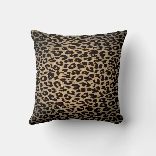 ヴィンテージのヒョウのプリントの皮の毛皮 クッション (裏面)